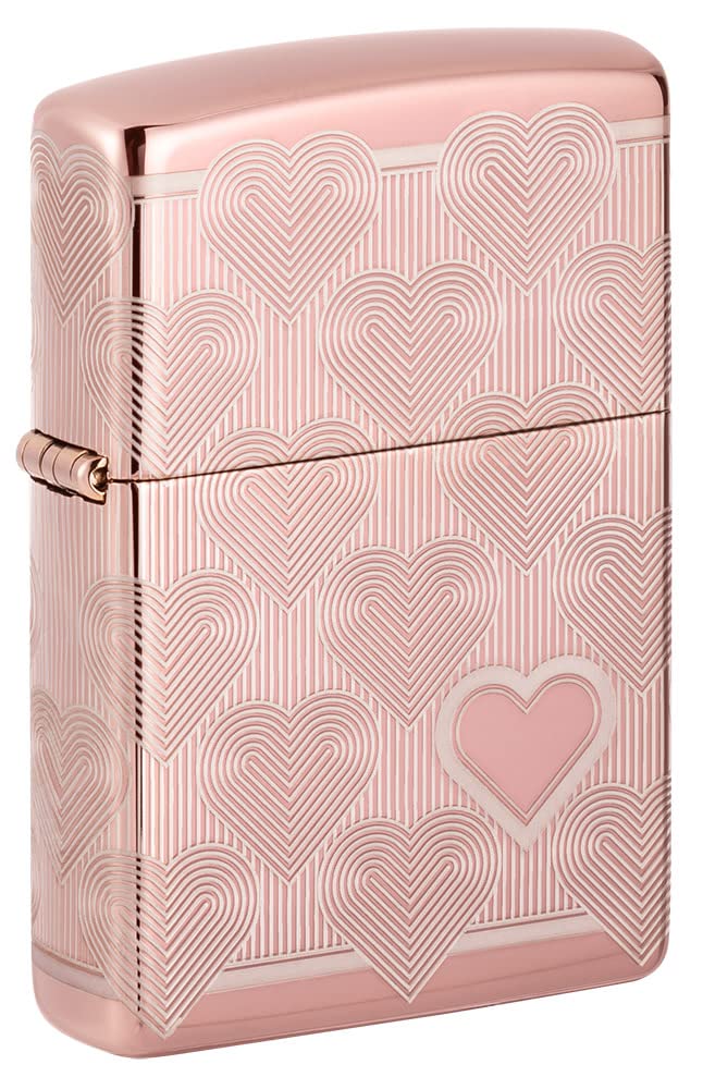 Zippo Pink Heart 49811 Lighter Windproof Refillable Metal Made